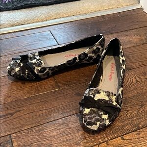 Pink & Pepper Leopard Print Flats with Bow
